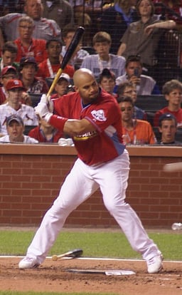 In which year did Albert Pujols collect his 3,000th career hit?