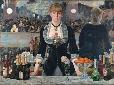 What was the name of Manet's controversial masterpiece displayed in 1863?