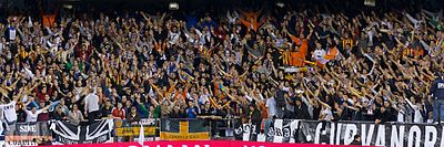 In which two consecutive years did Valencia CF reach the UEFA Champions League finals?