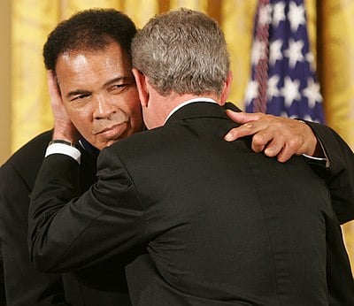Which award did Muhammad Ali receive in 1974?