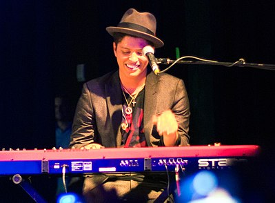 How many Diamond-certified songs has Bruno Mars received in the United States?