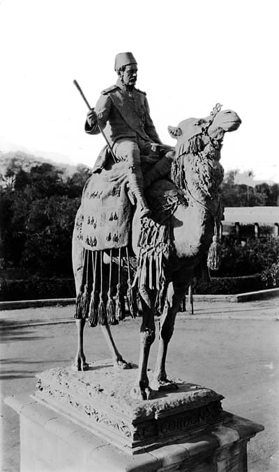 Statue of General Gordon, seated on a camel Wellcome M0004239