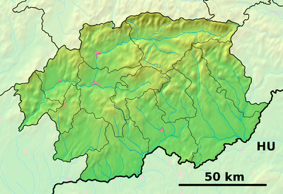 Banská Bystrica Region - physical map