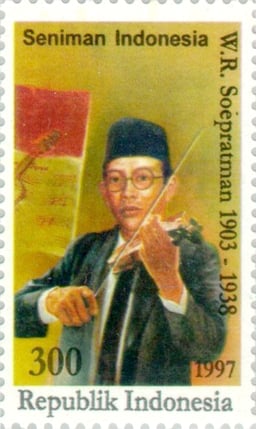 What is the full name of the creator of the Indonesian national anthem?