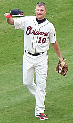 How many career RBIs does Chipper Jones hold for a third baseman?