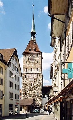 Which Swiss canton was Aarau briefly the capital of in 1798?