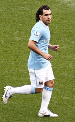 In which position is Carlos Tevez most often seen on the field/court?
