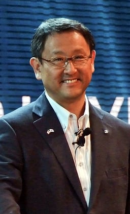 What did Akio Toyoda study at Babson College?