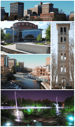 In which year did Forbes name Greenville as one of "The South’s Most'Tasteful' Small Towns"?