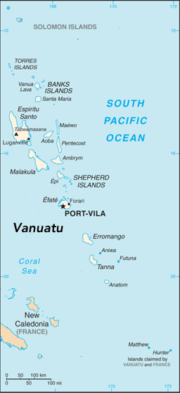 what is the country code for Vanuatu?
