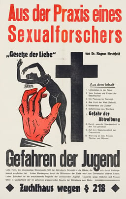 Which year saw Hirschfeld's Institut für Sexualwissenschaft sacked by Nazis?