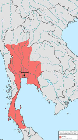 How many falls of Ayutthaya did it take before Taksin liberated Siam?