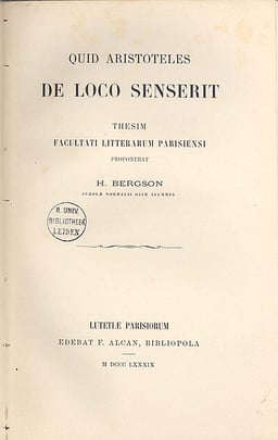 What is the title of Bergson's work that focuses on the relationship between mind and body?