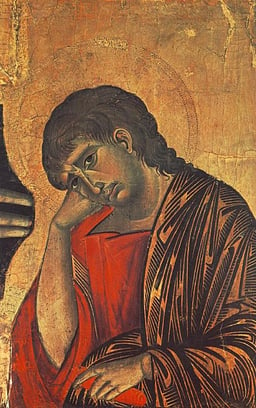 What characterizes the medieval art that Cimabue moved away from?