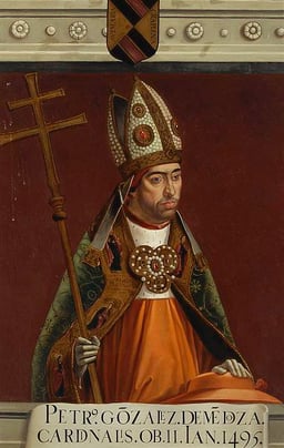 Which battle did Pedro González de Mendoza fight in for King Enrique IV?