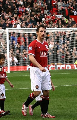 Was Gary Neville ever named in the PFA Team of the Year?