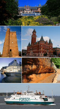 What is the second-largest city in Scania, Sweden?