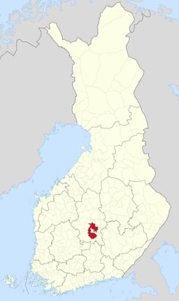 What is the distance between Jyväskylä and Tampere, the third-largest city in Finland?