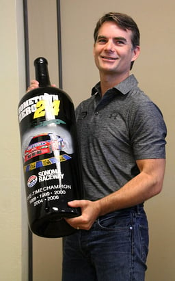 In which year did Jeff Gordon begin his full-time NASCAR career?