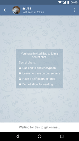 Which feature is exclusive to Telegram's "secret chats"?