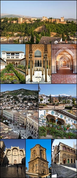 Which famous medieval citadel and palace is located in Granada?