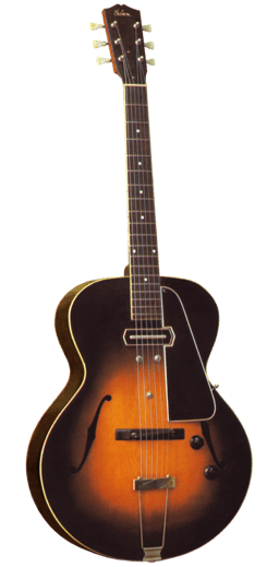 Which famous guitarist popularized Gibson's hollow-body electric guitars?