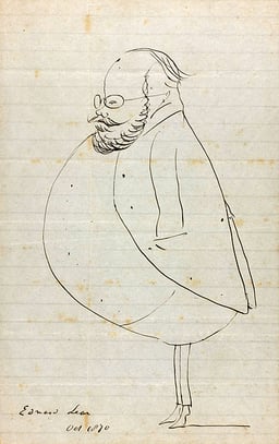 What types of creatures did Edward Lear commonly include in his art?