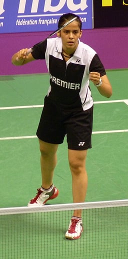 In which year did Saina Nehwal become the first Indian badminton player to reach the final of the BWF World Championships?