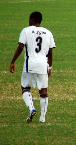 How many goals has Asamoah Gyan scored for the Ghana national team?