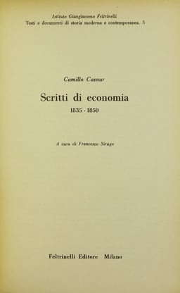 Who was Camillo Benso, Count of Cavour?