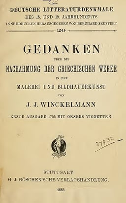 What is the title of Winckelmann's classic book?