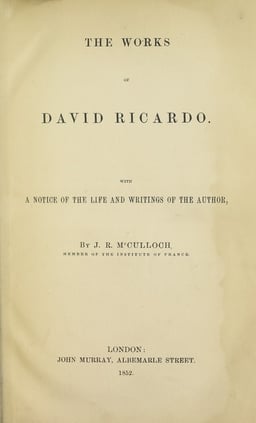 What was the date of David Ricardo's death?