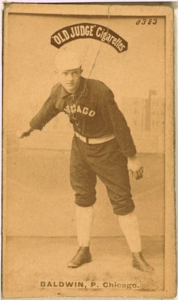 How many strikeouts did Baldwin achieve in 1889 for the AA?