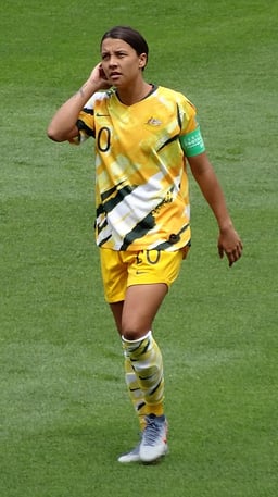 How many times was Sam Kerr named to the Top 10 of The Guardian's The 100 Best Female Footballers In The World from 2017 to 2022?