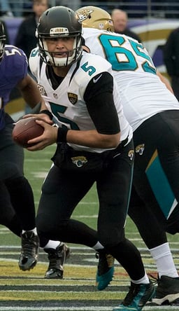 During which season did Bortles achieve his career-high in passing yards?