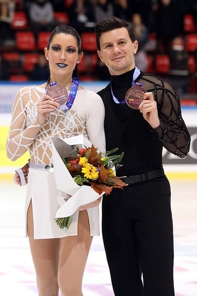 With whom does Marco Fabbri compete in ice dancing?