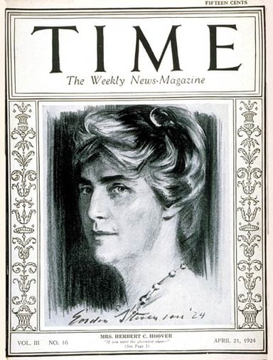 How did Lou Hoover's husband become famous before presidency?