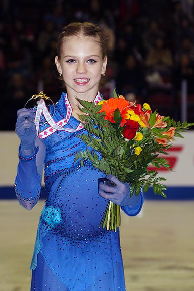 In which competition did Trusova make a quad in combination as her last jump?