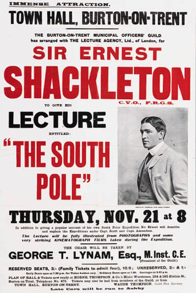 Who said, "when disaster strikes and all hope is gone, get down on your knees and pray for Shackleton"?