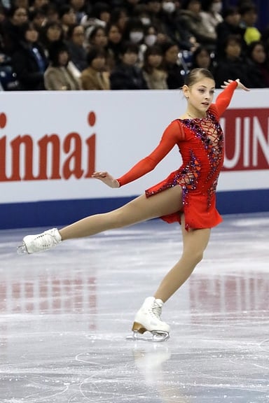 As a junior skater, what has been her best achievement?
