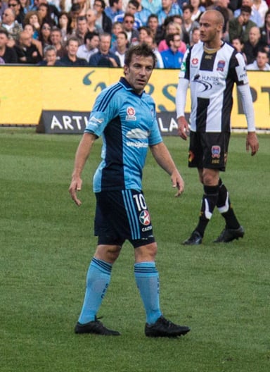 In which year did Alessandro Del Piero begin his professional football career?