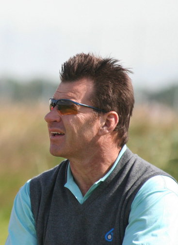 What is Nick Faldo popular for apart from being a golfer?