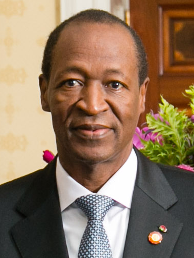Which year signaled Blaise Compaoré's first declared victory in the elections?