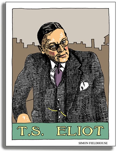 Which poem first brought T.S. Eliot widespread attention?