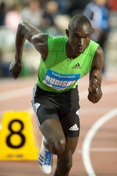 What is Rudisha's best time in the 500 metres?