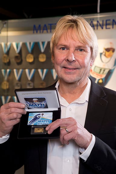 How many times did Nykänen set the ski flying world record?