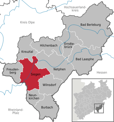 What is the primary function of Siegen in the South Westphalian urban agglomeration?