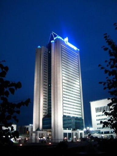 What is the name of Gazprom's headquarters building?