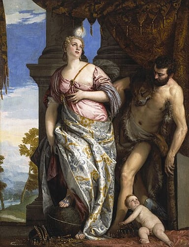 What was a common feature in Veronese's biblical feast paintings?