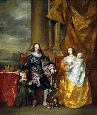 Where did Henrietta Maria move after the execution of her husband, Charles I?